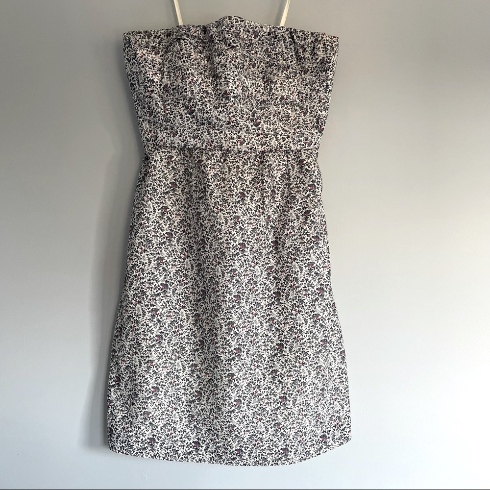 Vintage J.Crew Strapless Floral Dress